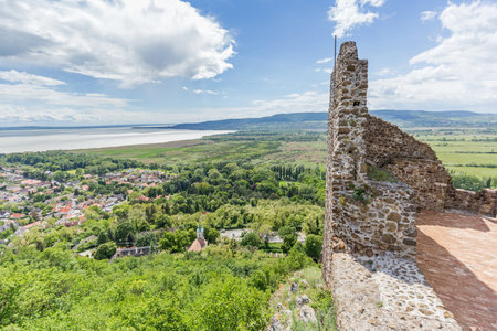 Detail from the Szigliget castle in Hungaryのeditorial素材