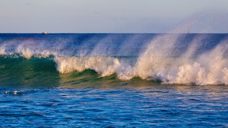Beautiful Blue Ocean Wave  in Costa Brava coastal in Spainの写真素材