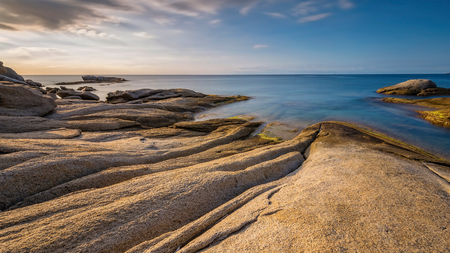 Nice detail of the Spanish coast in Costa Brava, Sant Antoni de Calongeの写真素材