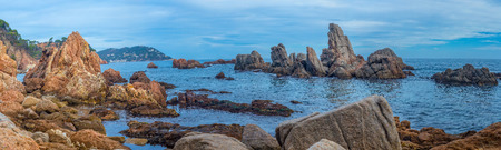 Nice detail from Costa Brava coastal in Spain, La Foscaの写真素材