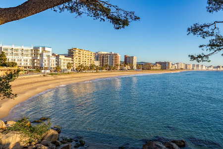 Autumn in the beach in Spain, Costa Brava, village Sant Antoni de Calonge