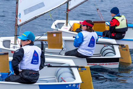 29th INTERNATIONAL PALAMOS OPTIMIST TROPHY 2018, 13TH NATIONS CUP, 16 Feb. 2018 , Town Palamos, Spainのeditorial素材