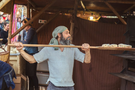 Medieval market festival in spanish village Calonge, 04.01 2018 village Calonge of Spain