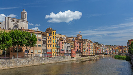 Nice water landmark in a spanish town Gerona
