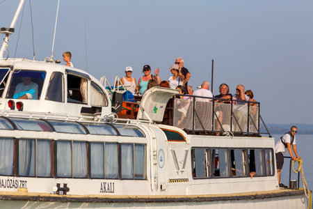 Nice ship from Hungary on the lake Balaton, 23. 08. 2017 Hungary