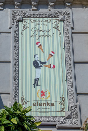 Very famous sweetshop in Naples, Gambrinus. 01. 07. 2018. Italyのeditorial素材