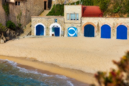 Nice small Spanish town in Costa Brava in Catalonia. Calella de Palafrugellの写真素材