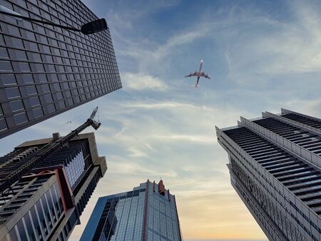 Low angle shot of modern architecture from Australia,Sydneyの写真素材