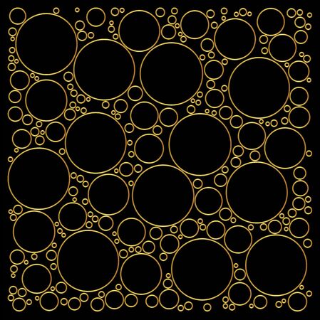 Circle geometric pattern, gold and black colorsのイラスト素材