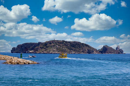 Beautiful seascape in Spanish Costa Brava near small town L Estartitの写真素材
