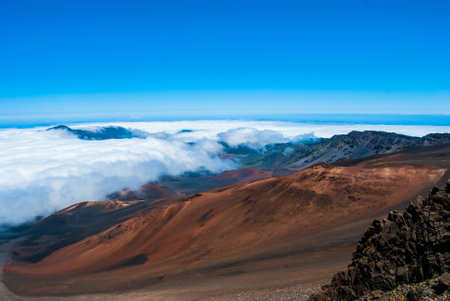 Upper View of Haleakala National Park, Maui, Hawaiiの写真素材