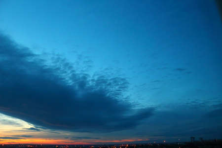 beautiful sunset with bright flowersの写真素材