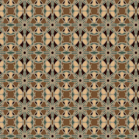 Universal brown vector seamless patterns, tiling. Endless texture can be used for wallpaper, pattern fills, web page background,surface textures. Geometric ornaments.のイラスト素材