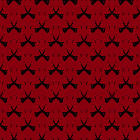 Universal red color vector seamless patterns, tiling. Endless texture can be used for wallpaper, pattern fills, web page background,surface textures. Geometric ornaments.のイラスト素材