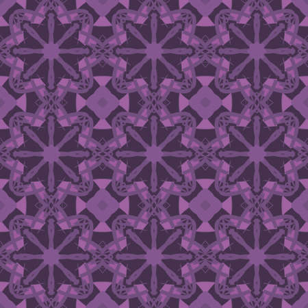 Universal violet color vector seamless patterns, tiling. Endless texture can be used for wallpaper, pattern fills, web page background,surface textures. Geometric ornaments.のイラスト素材