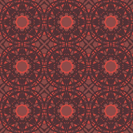 Universal red color vector seamless patterns, tiling. Endless texture can be used for wallpaper, pattern fills, web page background,surface textures. Geometric ornaments.のイラスト素材