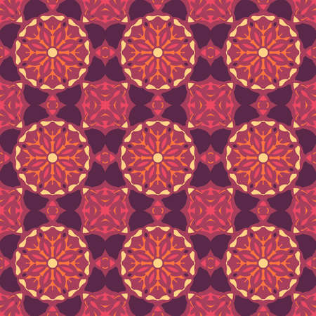 Universal pink color vector seamless patterns, tiling. Endless texture can be used for wallpaper, pattern fills, web page background,surface textures. Geometric ornaments.のイラスト素材