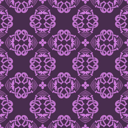 Universal violet color vector seamless patterns, tiling. Endless texture can be used for wallpaper, pattern fills, web page background,surface textures. Geometric ornaments.のイラスト素材