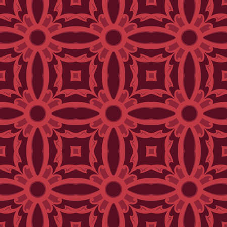 Universal red color vector seamless patterns, tiling. Endless texture can be used for wallpaper, pattern fills, web page background,surface textures. Geometric ornaments.のイラスト素材