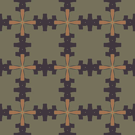 Universal autumn color vector seamless patterns, tiling. Endless texture can be used for wallpaper, pattern fills, web page background,surface textures. Geometric ornaments.のイラスト素材