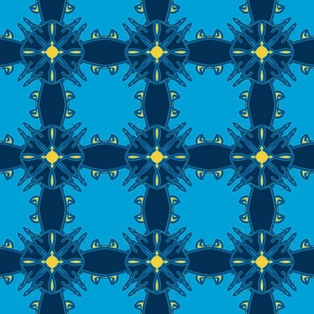 Universal blue color vector seamless patterns, tiling. Endless texture can be used for wallpaper,...