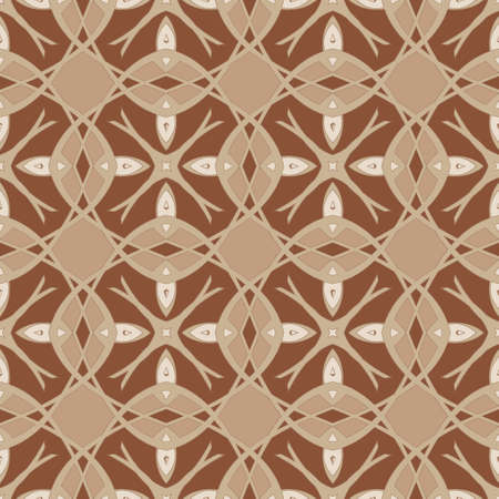 Universal dark brown color vector seamless patterns, tiling. Endless texture can be used for wallpaper, pattern fills, web page background,surface textures. Geometric ornaments.のイラスト素材