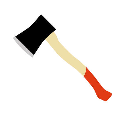 Axe vector hatchet lumberjack icon wood equipment illustration tool weapon vintage blackのイラスト素材