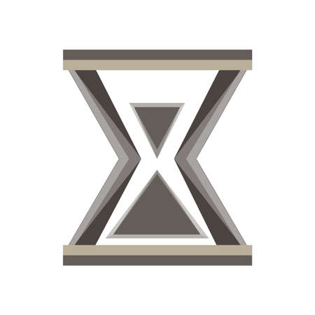 Hourglass icon sand vector glass time hour clock illustration flat timerのイラスト素材