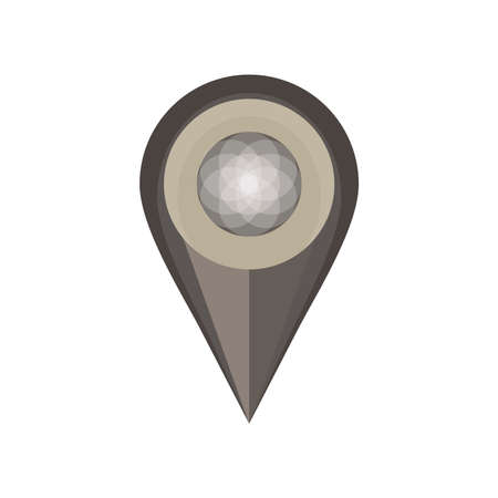 Pin map vector icon isolated white symbol push design locationのイラスト素材