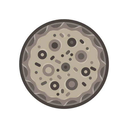 Pizza vector pepperoni Italian cheese food slice salami restaurant isolated mozzarella deliciousのイラスト素材