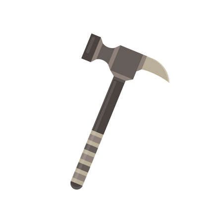 Hammer icon vector isolated tool silhouette symbol illustration steel construct tool service design flatのイラスト素材
