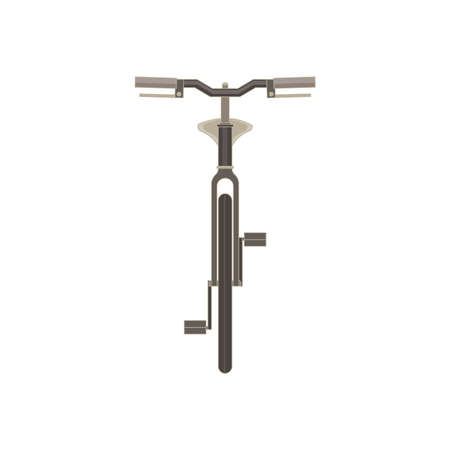 Bicycle front view vector icon retro isolated travel urban symbol element cycle bike modern cityのイラスト素材