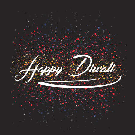 Vector illustration on the theme of the traditional celebration of happy diwali. Deepavali light and festival fire.のイラスト素材