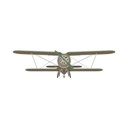 Biplane vintage airplane.のイラスト素材