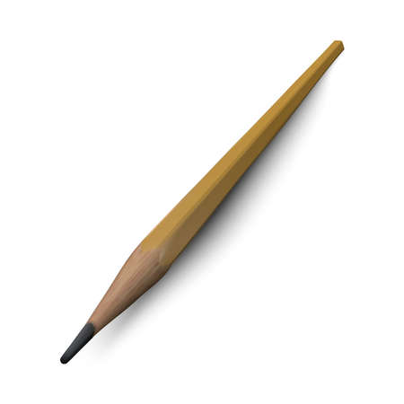 Realistic pencil isolated vector color design concept education modern office simple sharp.のイラスト素材