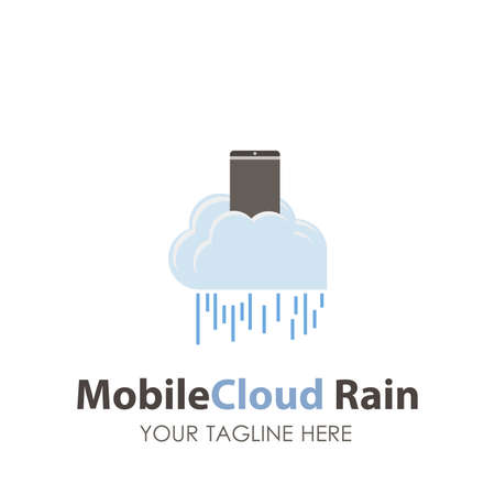 Logo cloud icon mobile design business technology data internet vector sign symbolのイラスト素材