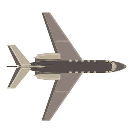 Aircraft icon vector plane isolated flight travel jet illustration silhouette aviation flat airのイラスト素材