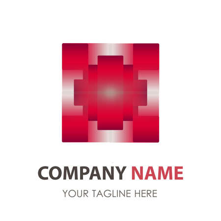 Logo red abstract vector design banner icon business modern symbolのイラスト素材