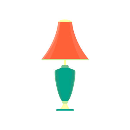 Lamp desk vector light illustration design table icon electric color isolated electric angle decorのイラスト素材