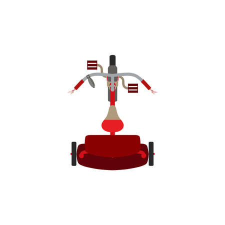 Red ride wheel transportation kids child illustration.のイラスト素材