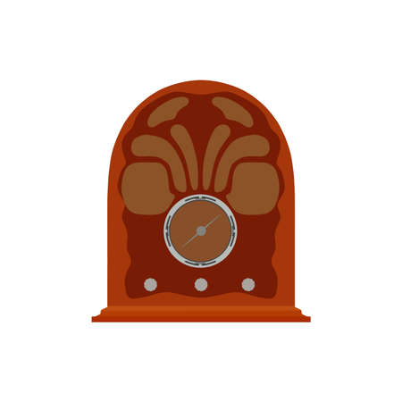 Radio retro vector vintage old illustration music media broadcast sound speaker isolated iconのイラスト素材