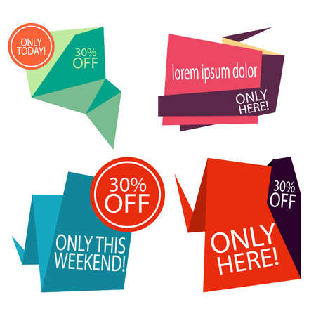 Badge modern vector vintage design label set graphic logo retro illustration style bannerのイラスト素材