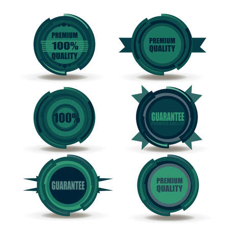 Green badge vector food logo design illustration organic icon sign symbol naturalのイラスト素材