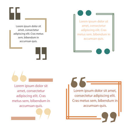 Quote box text template vector block quotation creative designのイラスト素材