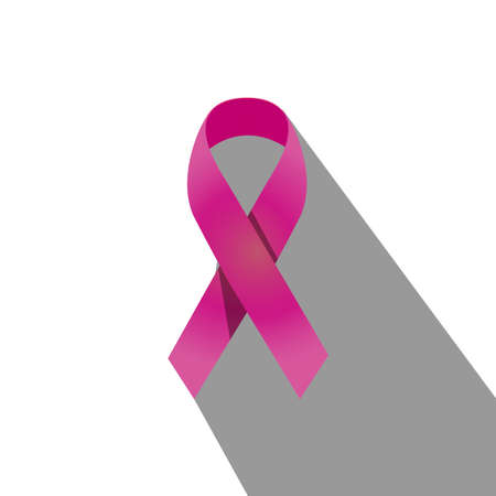 Ribbon pink cancer breast vector illustration isolated backgroundのイラスト素材