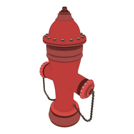 Hydrant fire vector water icon safety emergency department illustration isolatedのイラスト素材