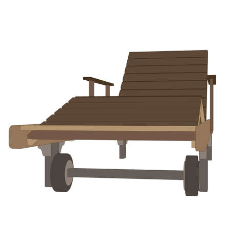 Vector chair illustration recliner icon beach summer lounge design relax vacation reclining isolatedのイラスト素材