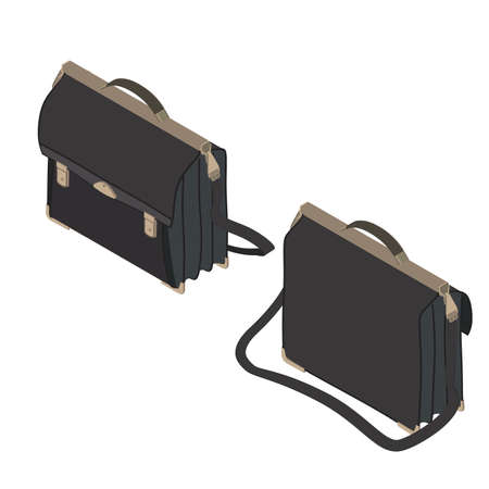 Briefcase isometric icon vector isolated case business brief illustration bagのイラスト素材
