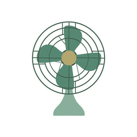 Fan green electric front view design style.のイラスト素材
