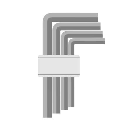 Allen wrench key tool icon.のイラスト素材